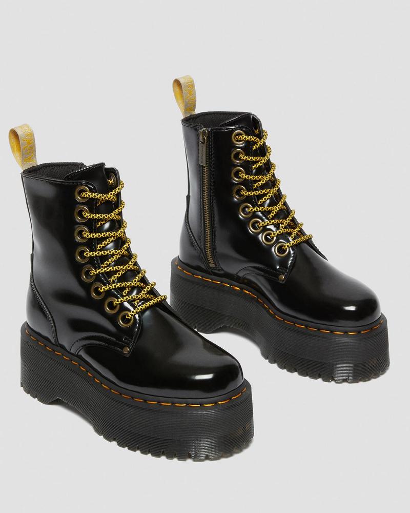 Dr Martens Vegan Jadon Max Platform Laarzen Dames Zwart | NL 51FDN